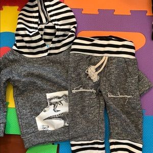 Matching infant hoodie and sweatpants